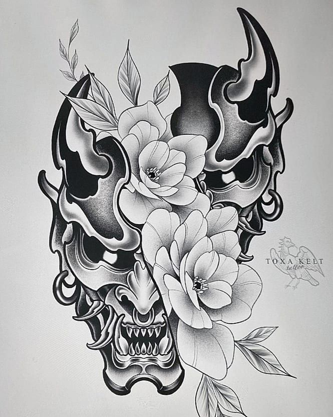 190 Oni Mask Tattoo Designs With Meaning 2023 Tattoosboygirl Half 190 Oni Mask Tattoo Designs With Meaning 2023 Tattoosboygirl Half