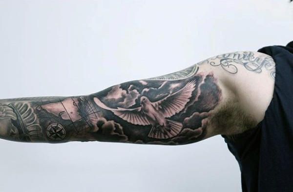 50 Dove Tattoos For Men Soaring Designs With Harmony 50 Dove Tattoos For Men Soaring Designs With Harmony
