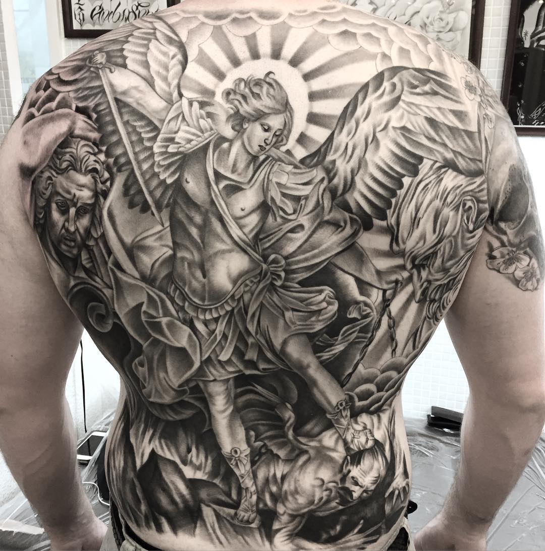 95 Best Saint Michael Tattoos Designs Meanings 2019 95 Best Saint Michael Tattoos Designs Meanings 2019