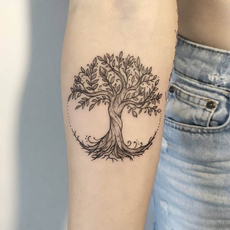 A Small Tree Tattoo On The Arm A Small Tree Tattoo On The Arm