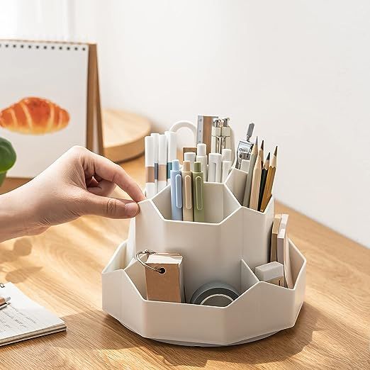 Amazon Com Instome Desktop Organizer With Pencil Holders 360 Rotating Amazon Com Instome Desktop Organizer With Pencil Holders 360 Rotating