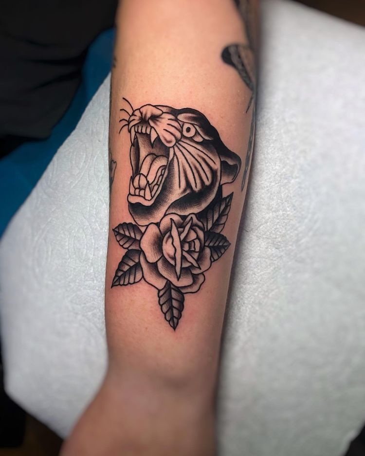 American Traditional Panther Head Tattoo Design Guide