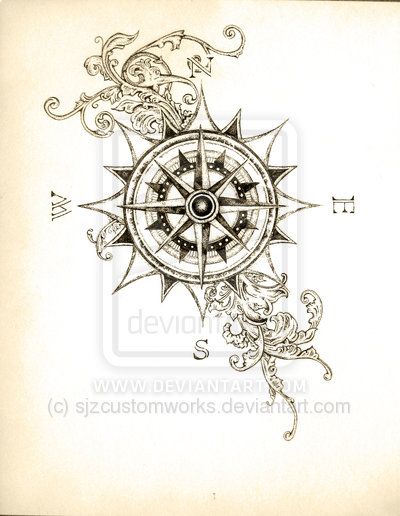 Antique Compass Tattoo Designs Antique Compass Tattoo Designs