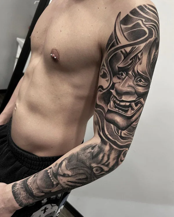 Arm Sleeve Tattoo Oni: Bold Designs & Meanings