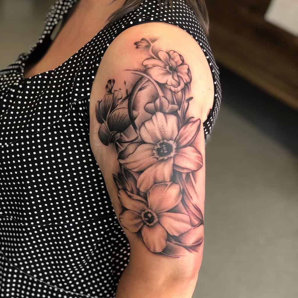 Stunning Arm Sleeve Tattoos Flowers Ideas & Designs
