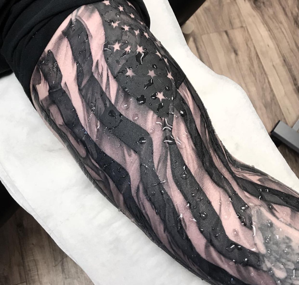 Bold Black White American Flag Tattoo Ideas Explored