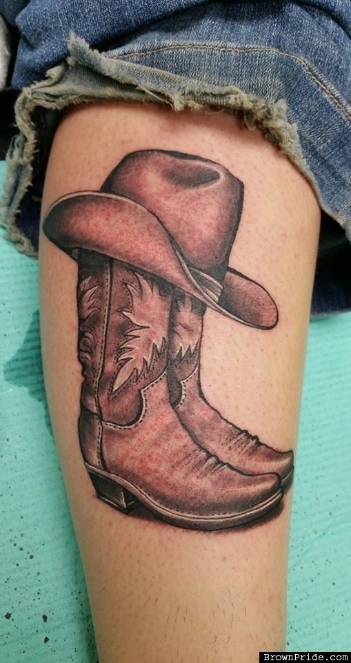 Cowboy Hat and Boots Tattoo Ideas & Inspiration