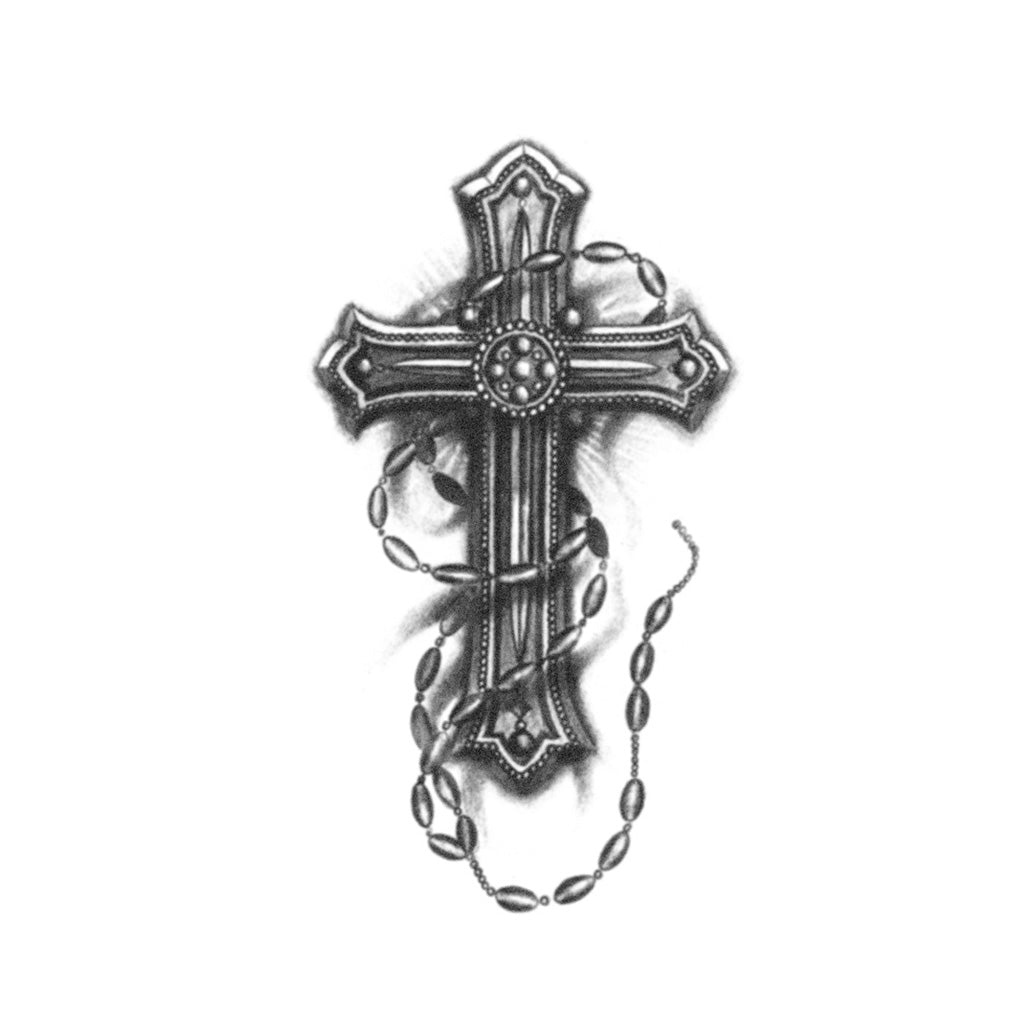 Cross With Rosary Tattoo: Meaning, Designs & Ideas