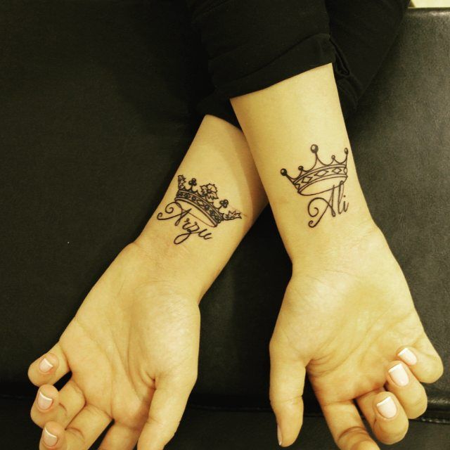 Crown Tattoos With Initials Crown Tattoos With Initials