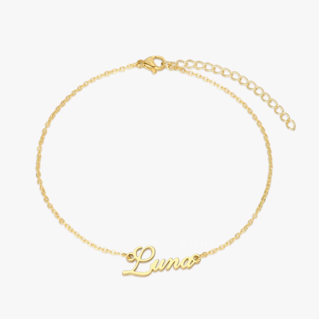 Custom Name Ankle Bracelet: Personalize Your Style Today!
