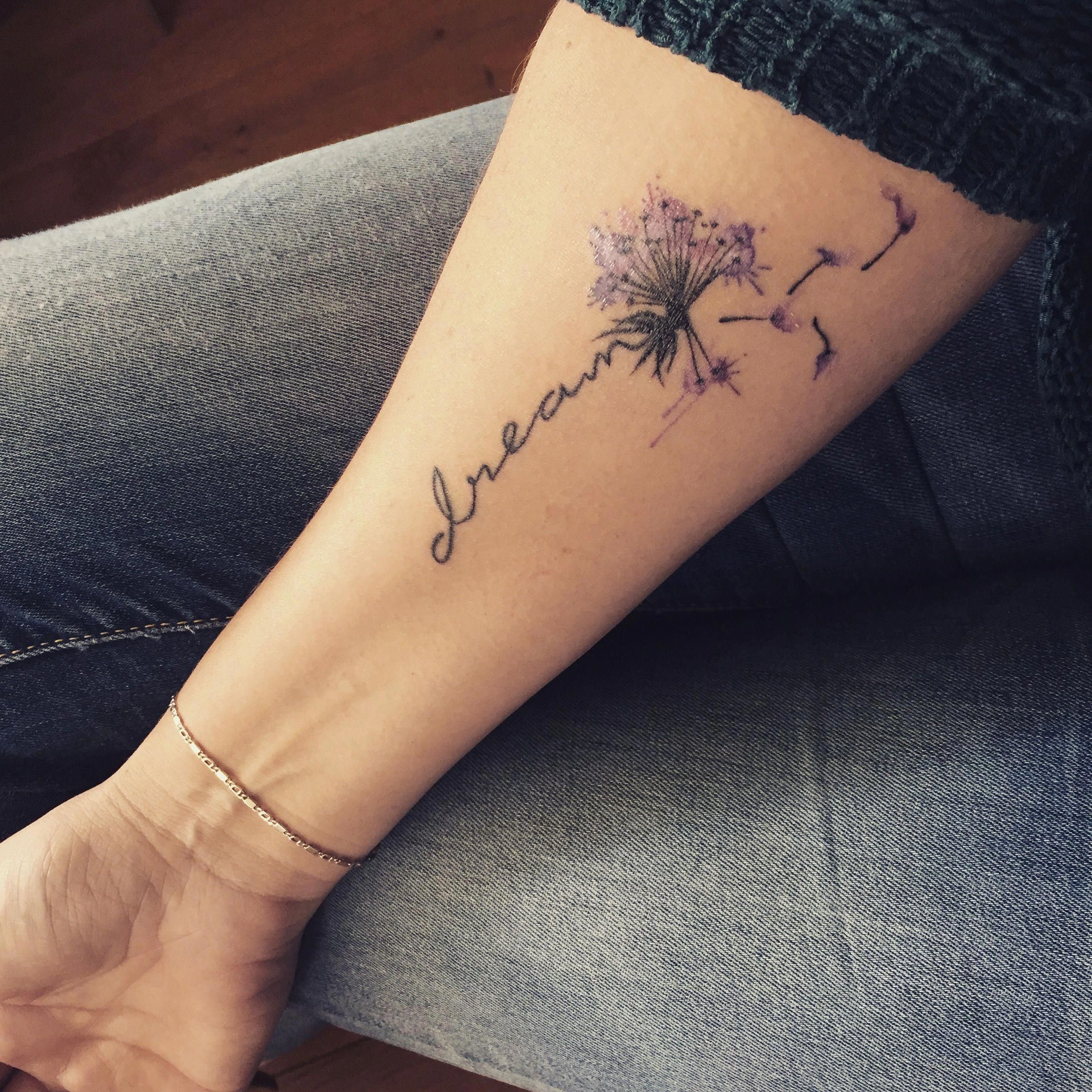 Dandelion Tattoo With Quote Inspiration & Ideas Dandelion Tattoo With Quote Inspiration & Ideas