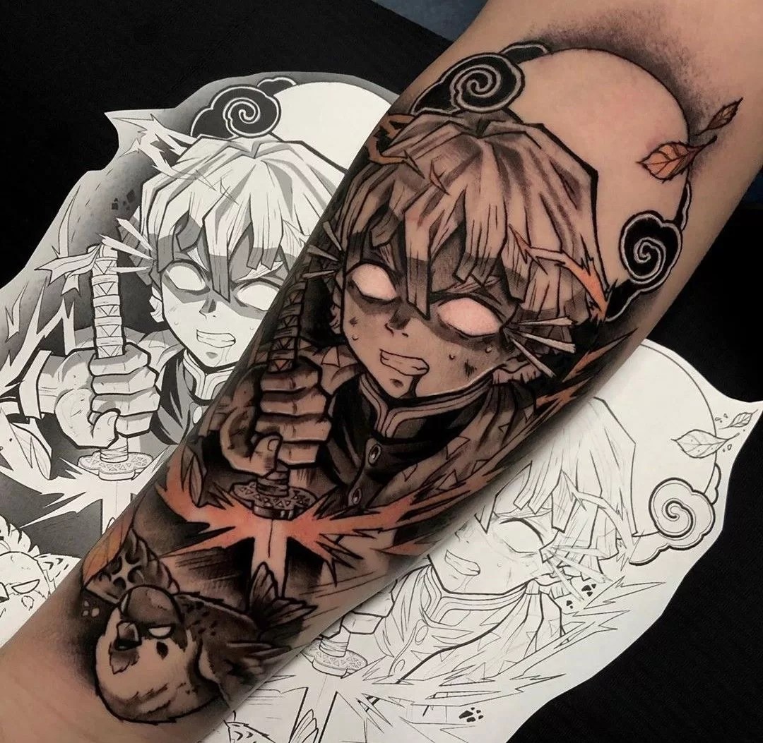 Demon Slayer Tattoo Stencil: Easy Designs for Fans