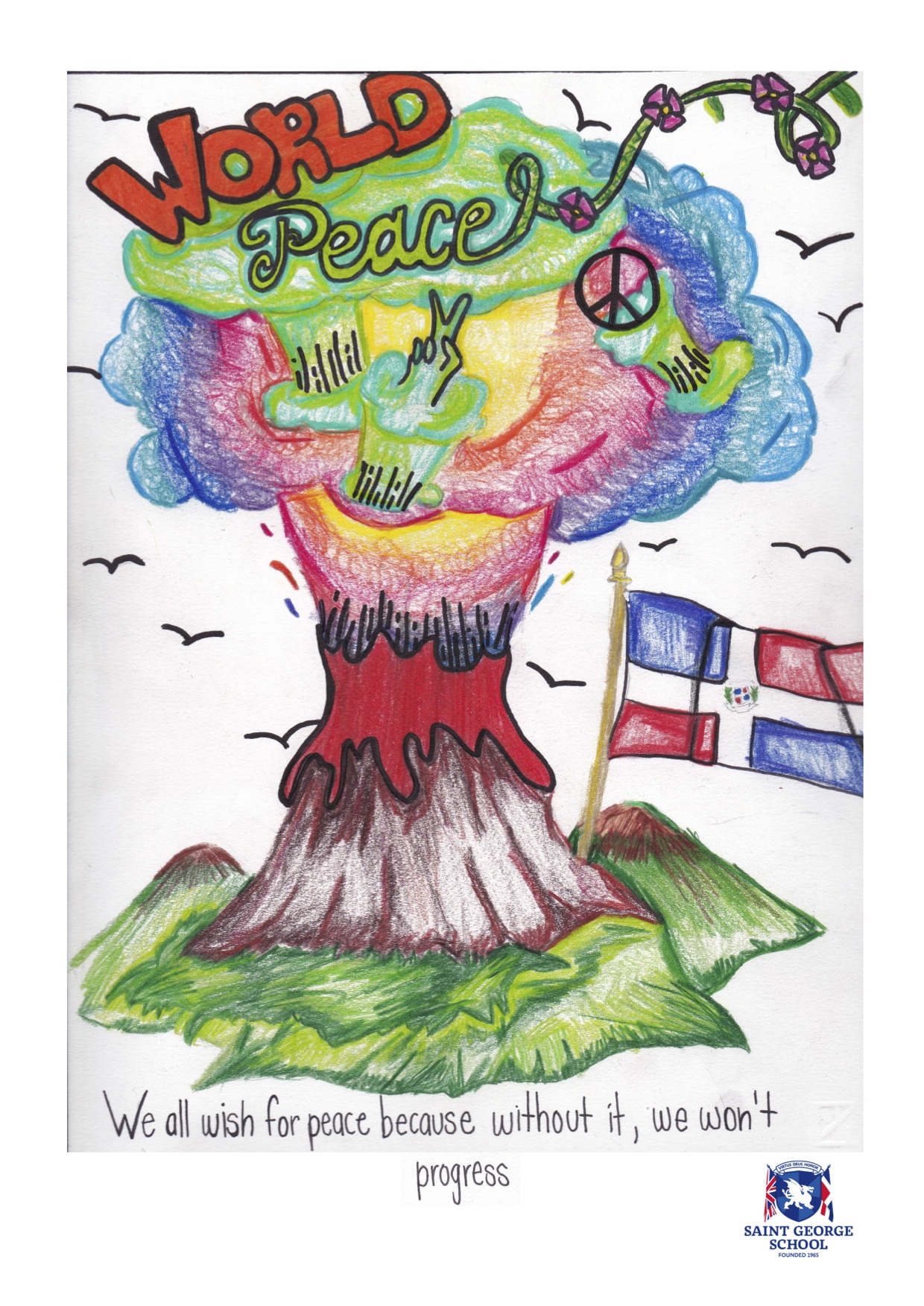Dominican Flag Drawing Dominican Flag Drawing