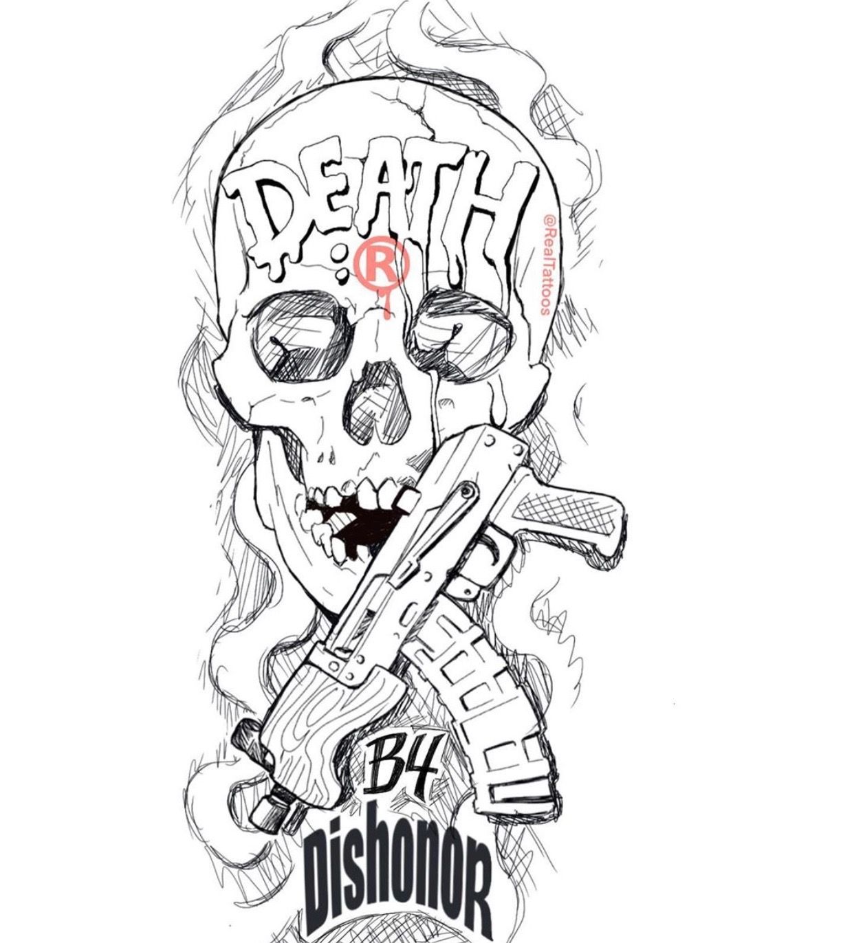 Simple Hood Tattoo Stencils: Quick & Easy Designs