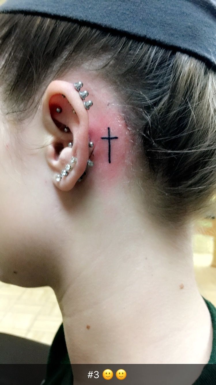 Feminine Cross Tattoo Behind Ears: Meaning & Ideas