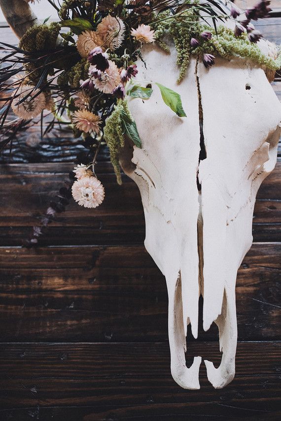 Flower Display On Cow Skull Skull Wedding Decor Flower Display On Cow Skull Skull Wedding Decor