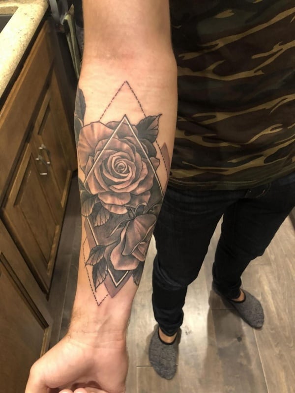 Forearm Rose Tattoos For Guys: Bold & Masculine Designs