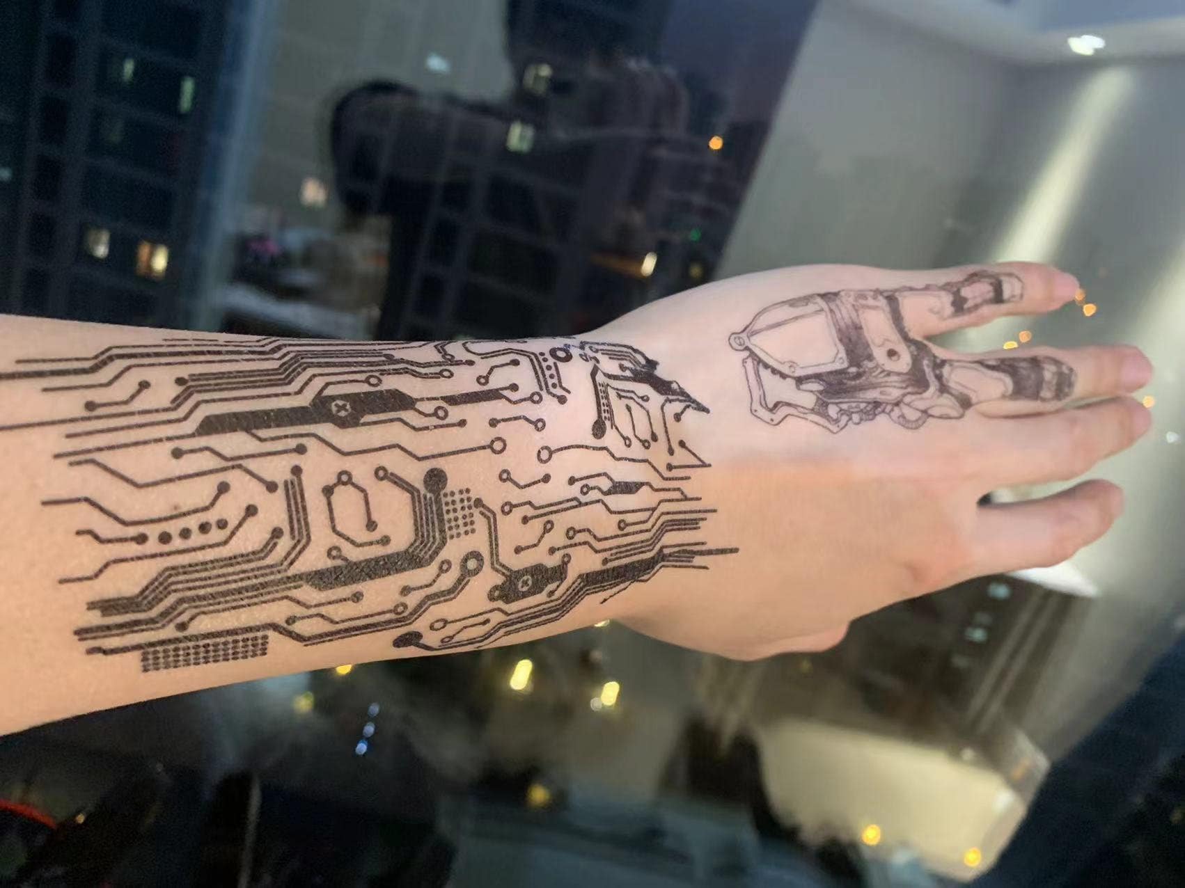 Geometric Cyberpunk Tattoo Ideas & Inspiration