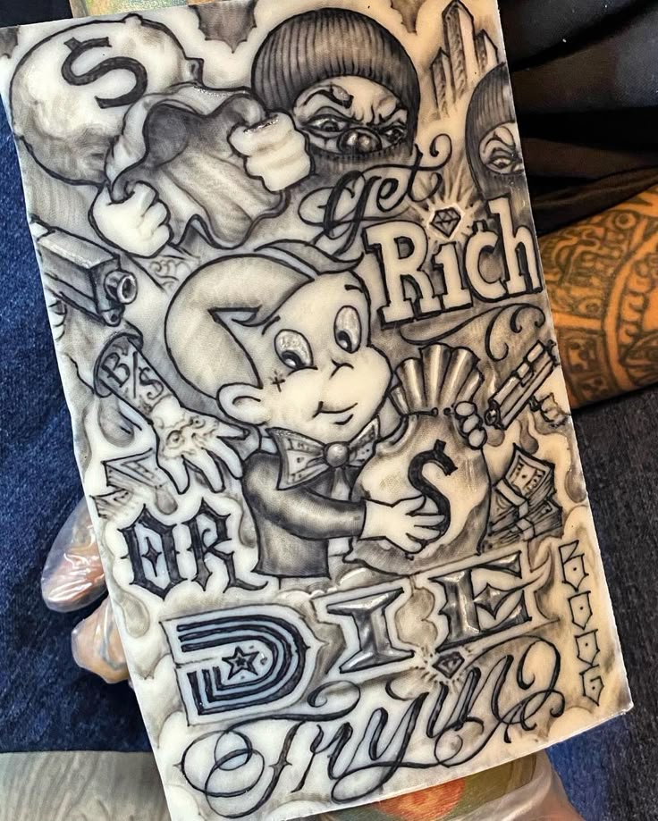 Get Rich Die Tryin Tattoo: Bold Ink, Big Dreams