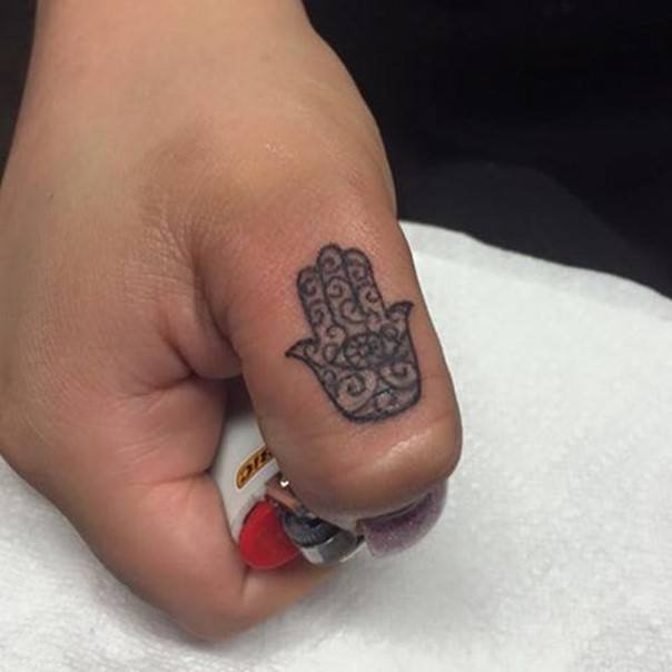 Girly Hamsa Hand Tattoo Ideas & Inspiration