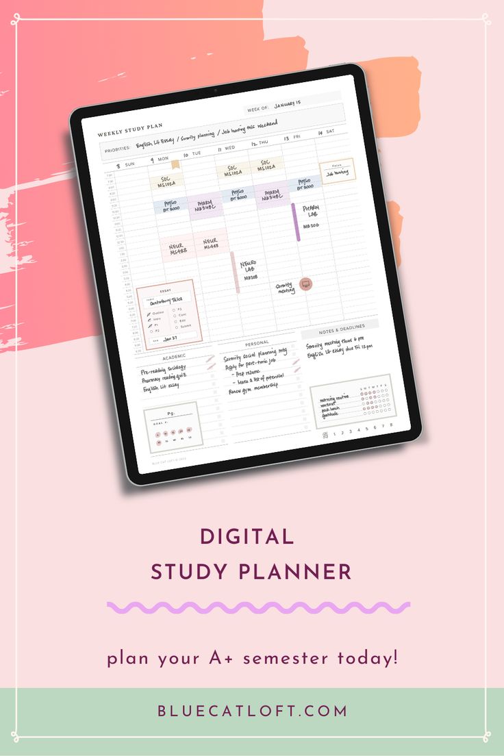 Goodnotes Student Planner Digital Study Planner Template Home School Goodnotes Student Planner Digital Study Planner Template Home School