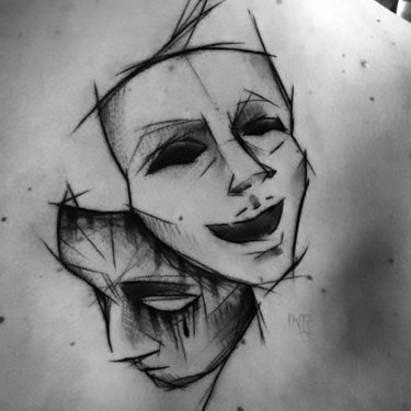 Happy Sad Mask Tattoo: Meaning & Design Ideas