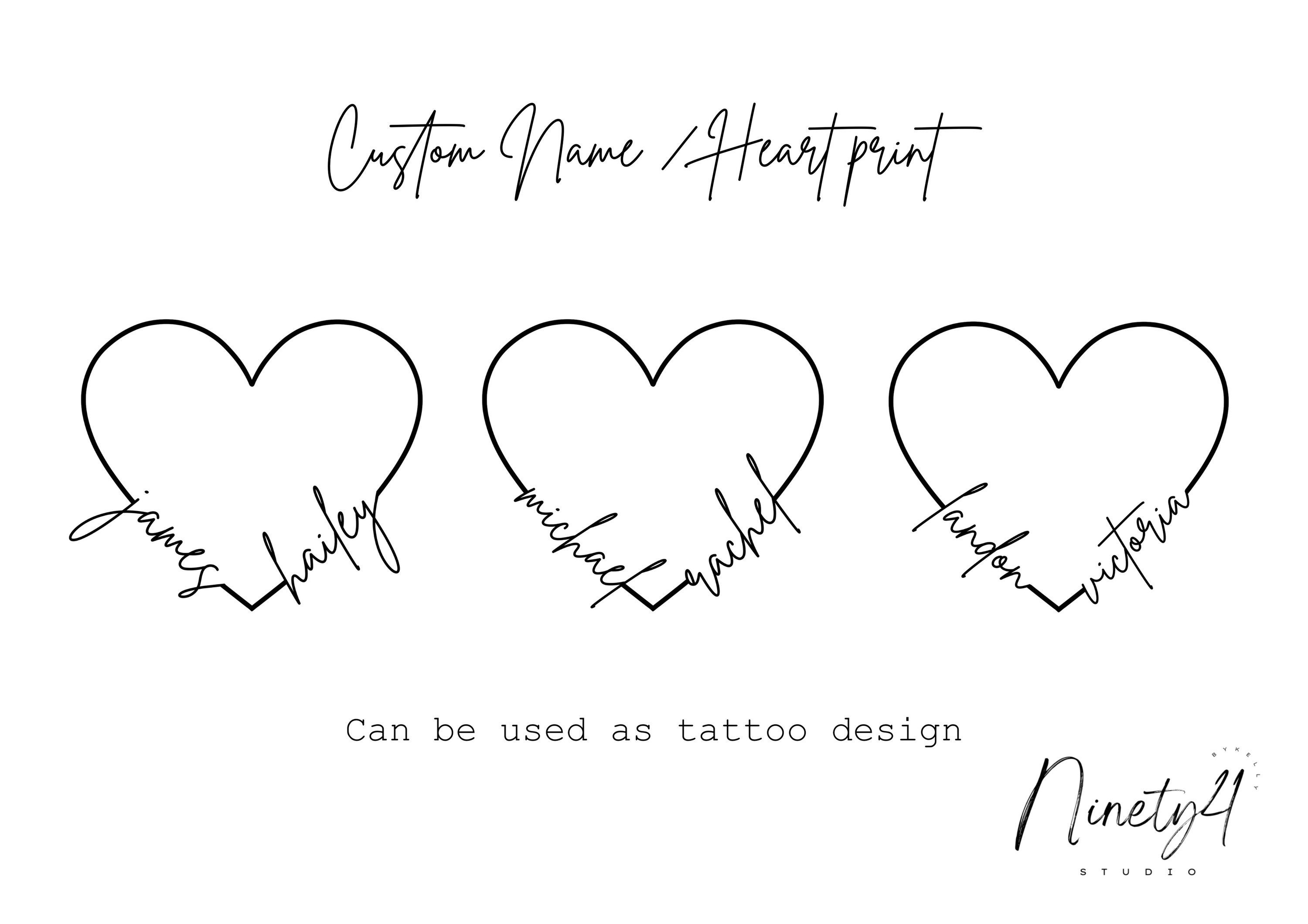 Heart Tattoo Designs With Names Heart Tattoo Designs With Names