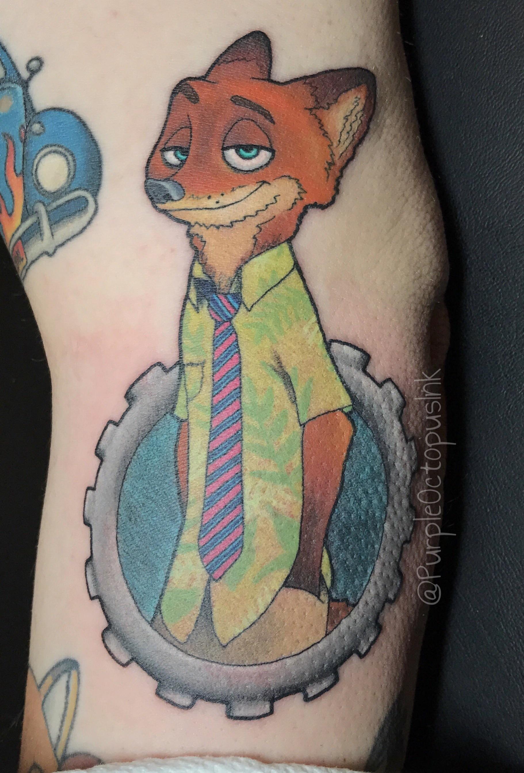 I Tattooed This Zootopia Piece Yesterday I Tattoo At Temple Art Tattoo I Tattooed This Zootopia Piece Yesterday I Tattoo At Temple Art Tattoo