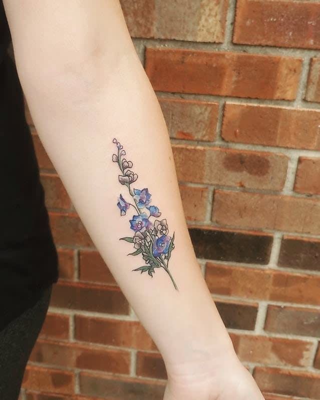 Larkspur Tattoo Ideas For Delicate Beauty And Spiritual Significance Larkspur Tattoo Ideas For Delicate Beauty And Spiritual Significance