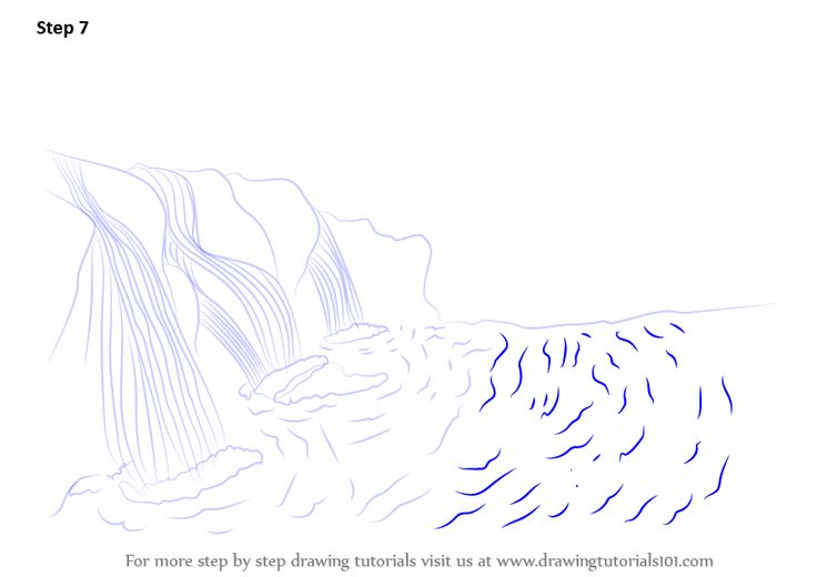 Learn How To Draw A Beautiful Waterfall Waterfalls Step By Step Learn How To Draw A Beautiful Waterfall Waterfalls Step By Step