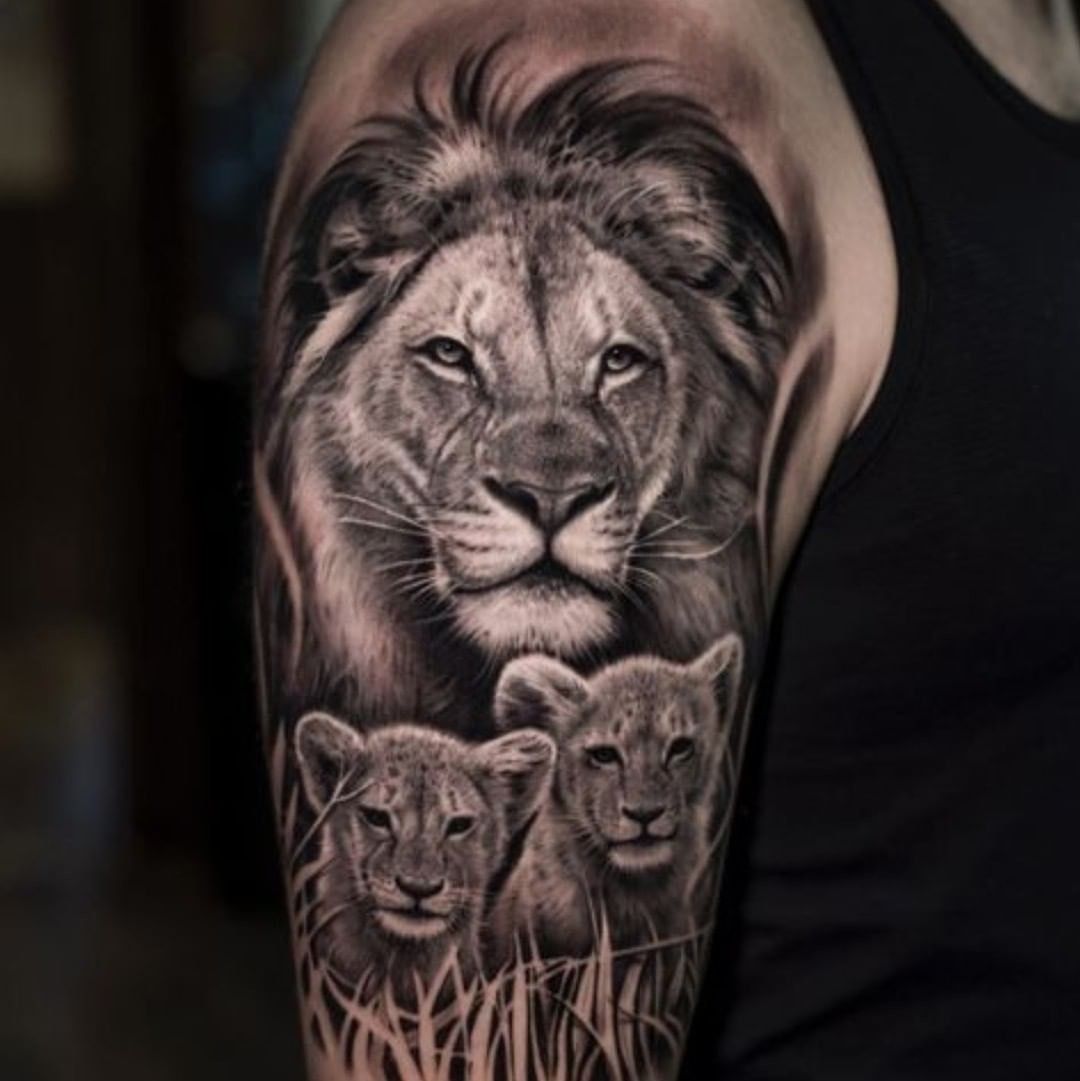 Lion and Cubs Tattoo Ideas: Symbolism and Design Inspiration