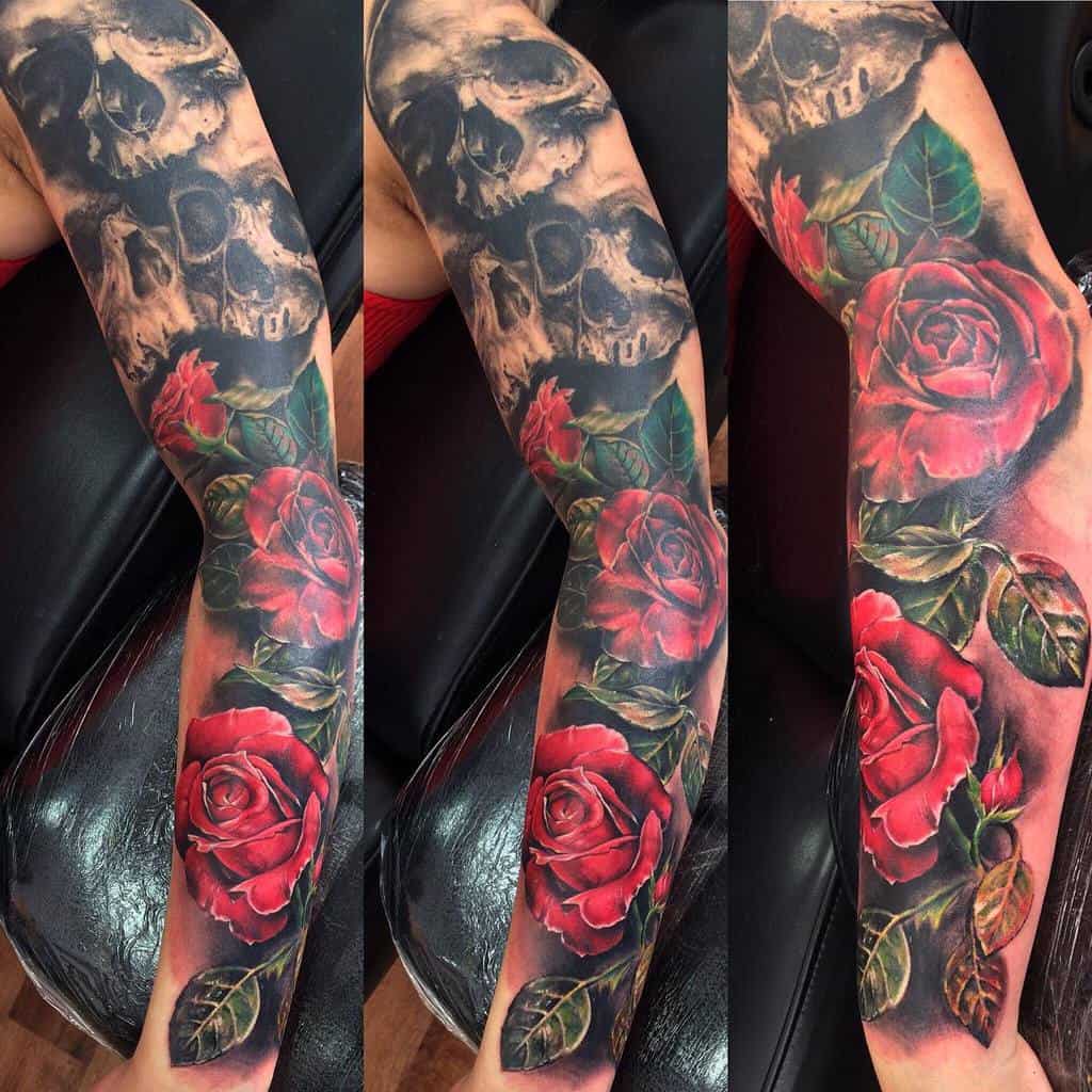 Mens Rose Tattoo Sleeve: Stunning Designs & Ideas