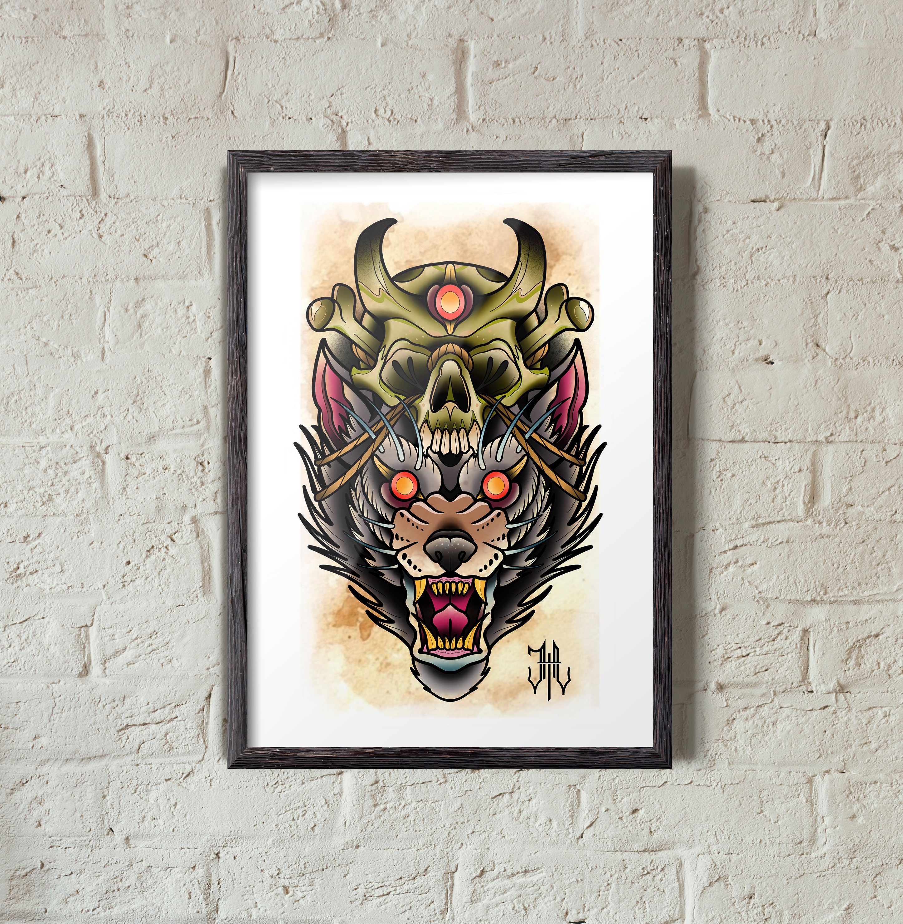 Neo Traditional Wolf And Skull Tattoo Skull Art Tattoo Art Tattoo Neo Traditional Wolf And Skull Tattoo Skull Art Tattoo Art Tattoo