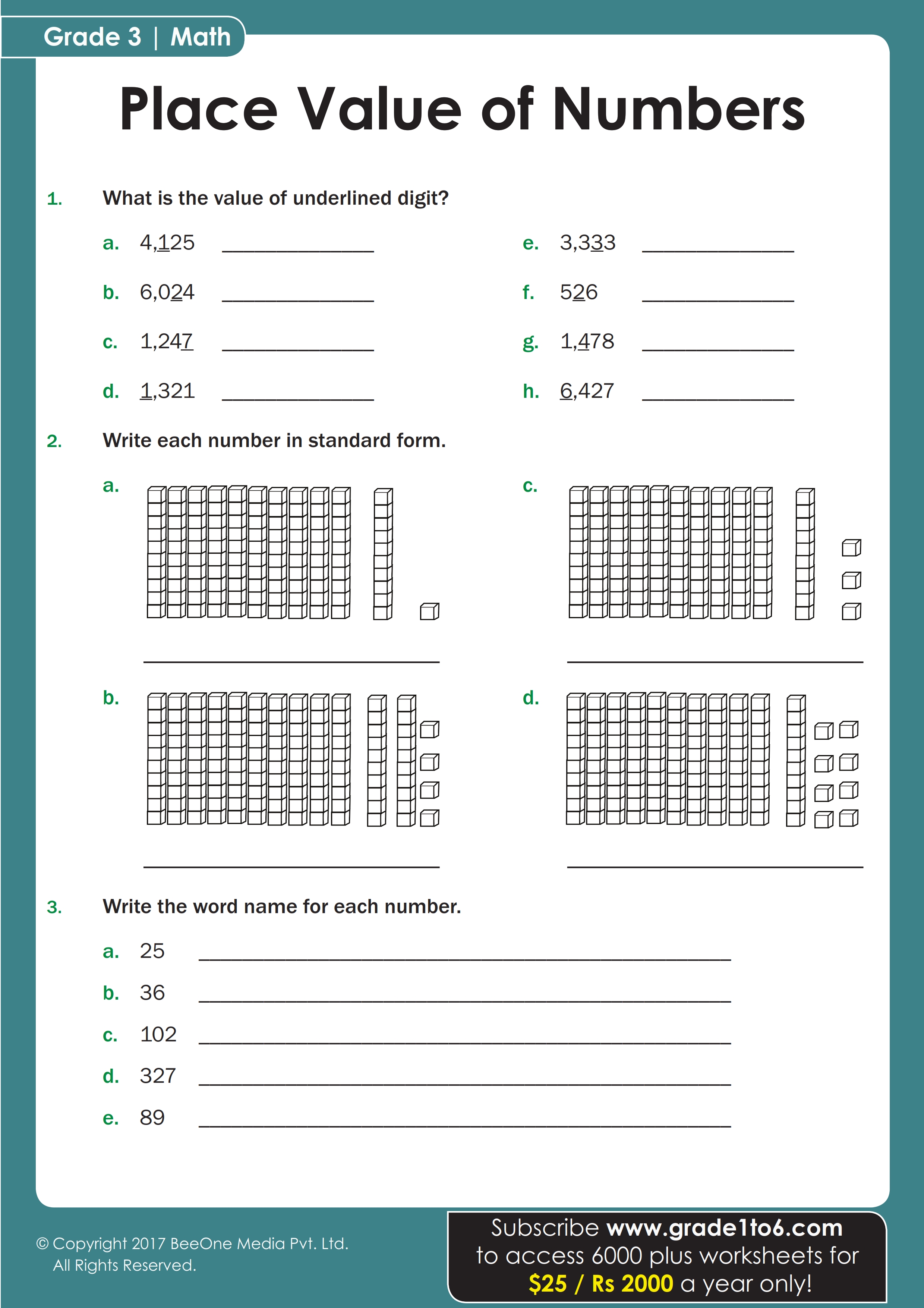 Place Value And Names For Whole Numbers Place Value And Names For Whole Numbers