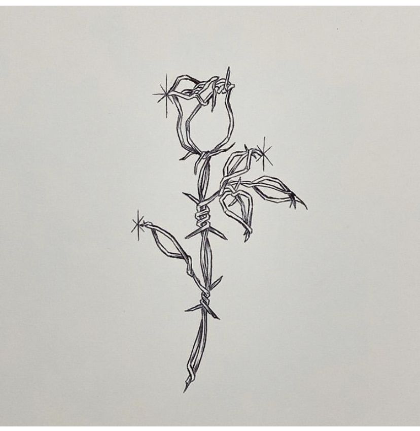 Rose and Barbed Wire Tattoo: Meaning and Design Ideas