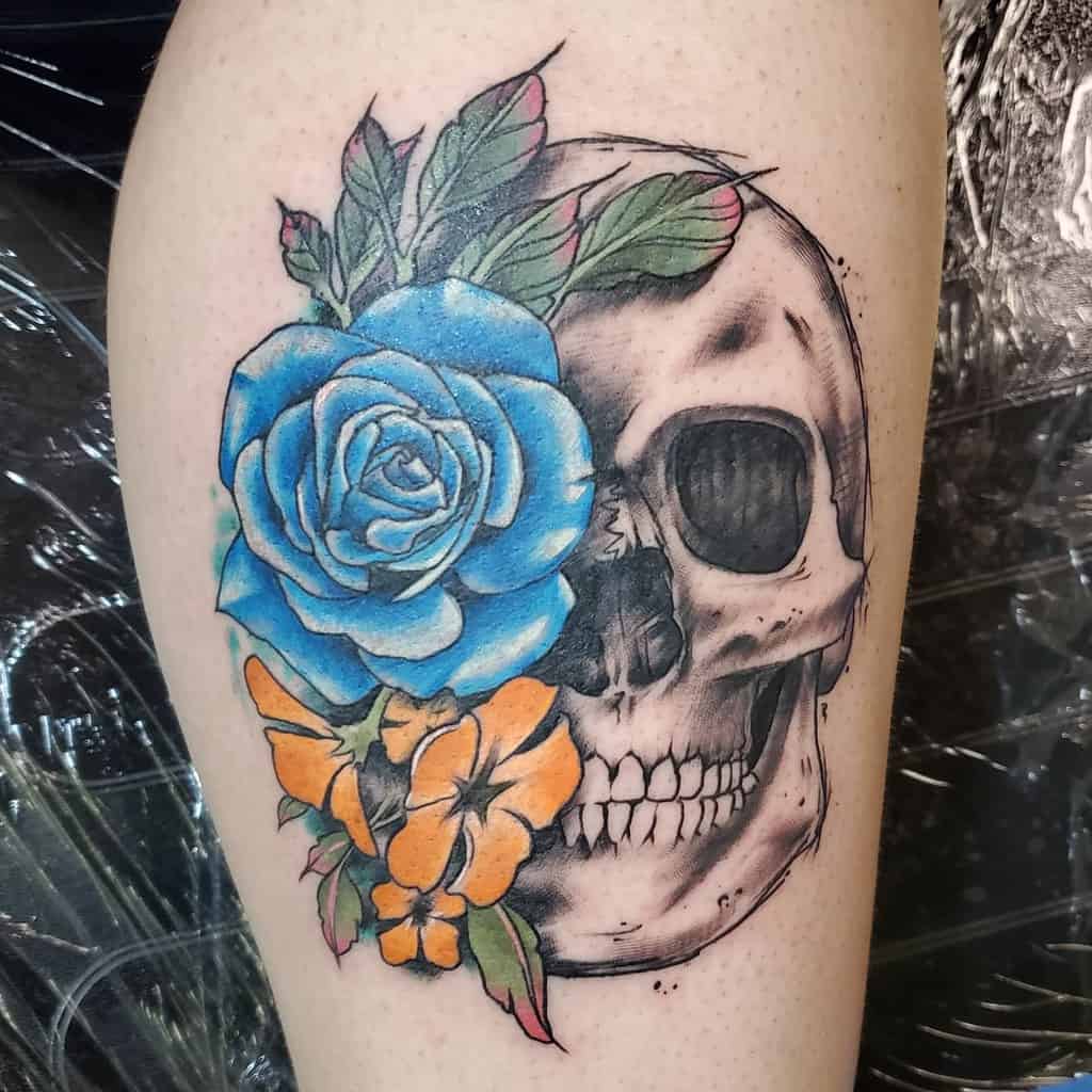 Skull And Roses Tattoos Bed Of Roses Sugar Skull Tattoo Deesign Skull And Roses Tattoos Bed Of Roses Sugar Skull Tattoo Deesign