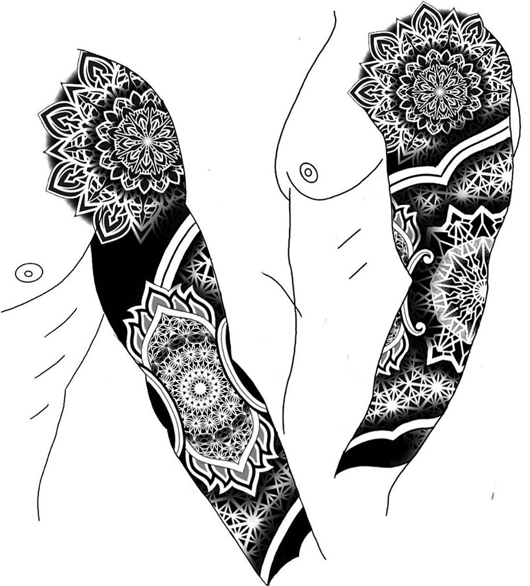 Geometric Sleeve Tattoo Stencils: Bold Designs & Ideas
