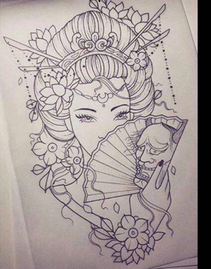 Stencil Geisha Tattoo: Elegant Designs & Ideas