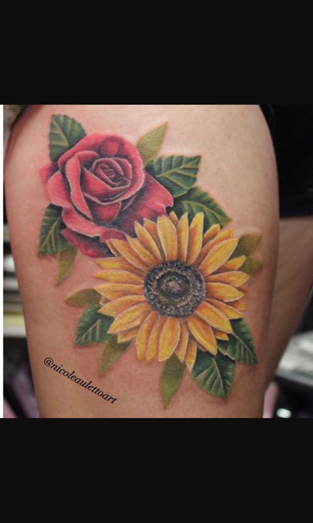 Sunflower and Rose Tattoo: Symbolism and Design Ideas