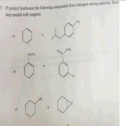 Synthesize The Followinsynthesize The Following Compound From Indicated Synthesize The Followinsynthesize The Following Compound From Indicated