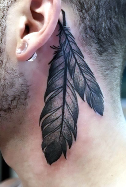 Tattoo Feather Behind Ear: Meaning & Ideas