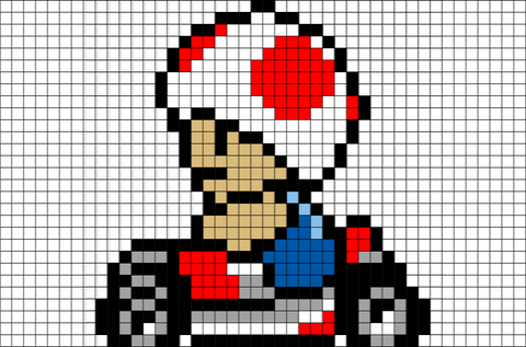Toad Mario Pixel Art Brik Toad Mario Pixel Art Brik