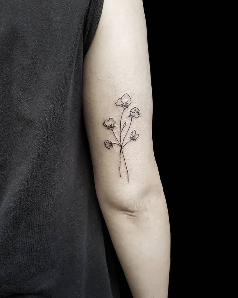 Top 57 Best Sweet Pea Flower Tattoo Ideas 2021 Inspiration Guide Top 57 Best Sweet Pea Flower Tattoo Ideas 2021 Inspiration Guide