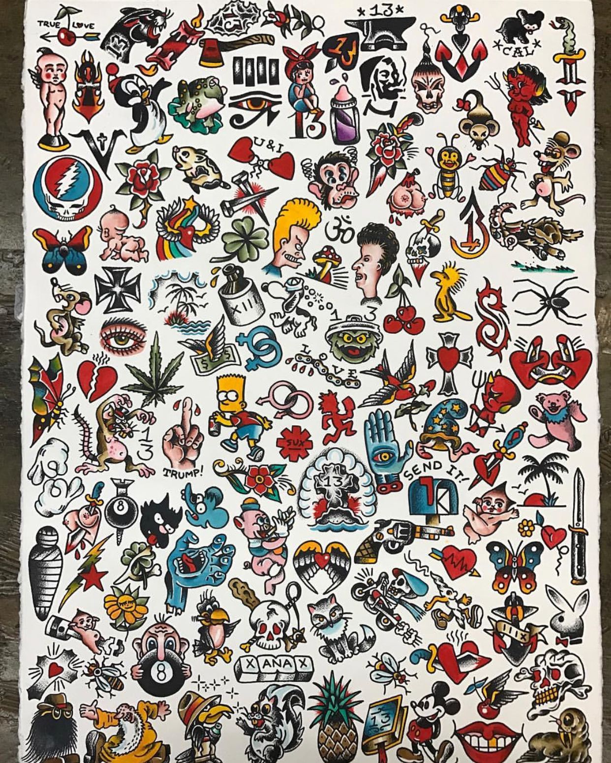 Traditional Gap Filler Tattoo Flash Ideas & Inspiration