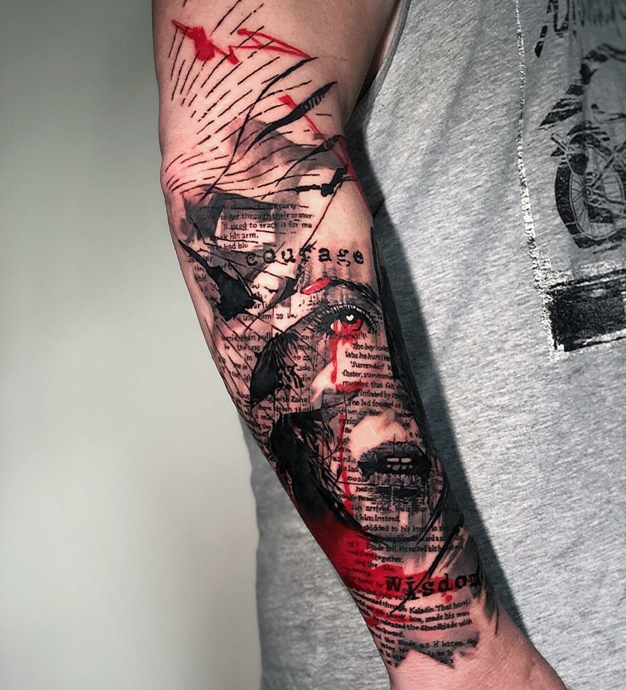Trash Polka Tattoo Sleeve: Bold, Unique, Striking Designs