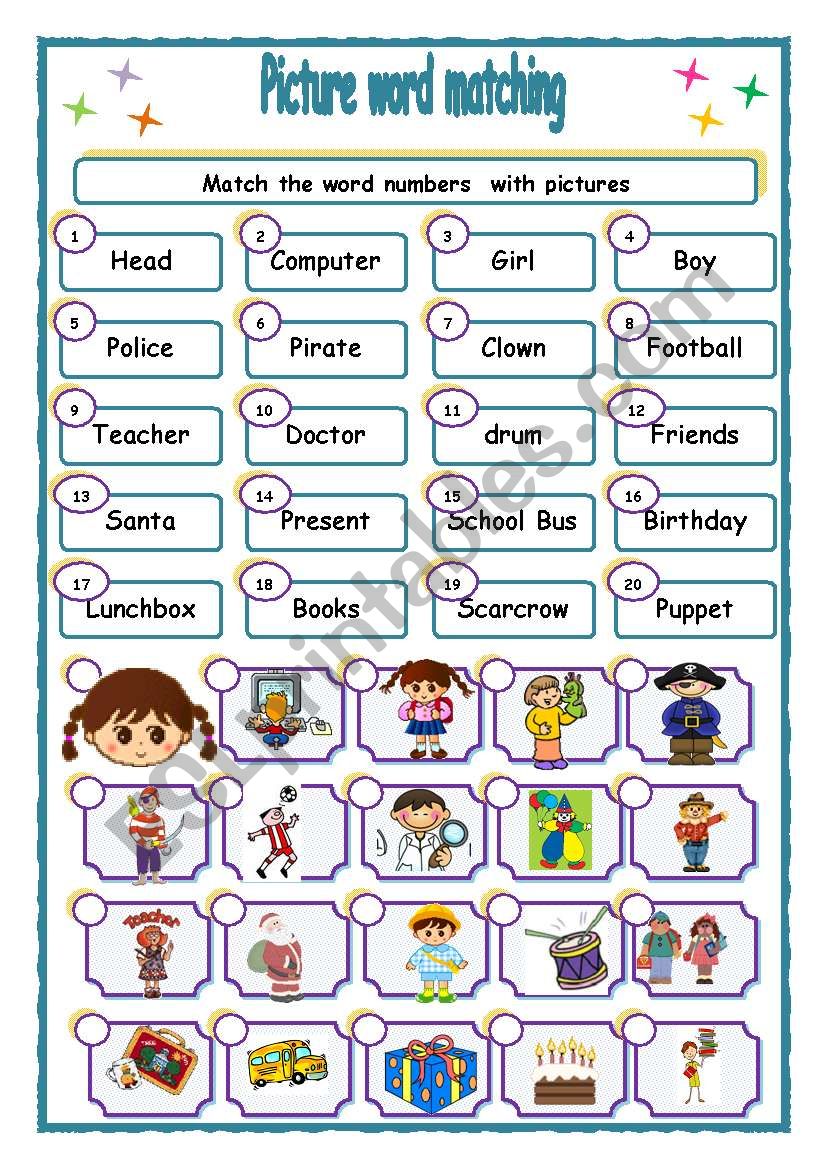 Vocabulary Matching Template Free Vocabulary Matching Template Free