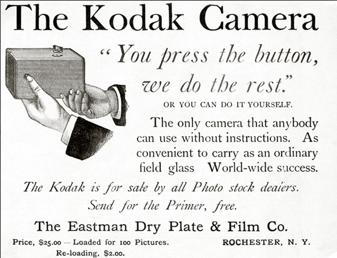 You Press The Button We Do The Rest Was The Slogan For The First Kodak You Press The Button We Do The Rest Was The Slogan For The First Kodak